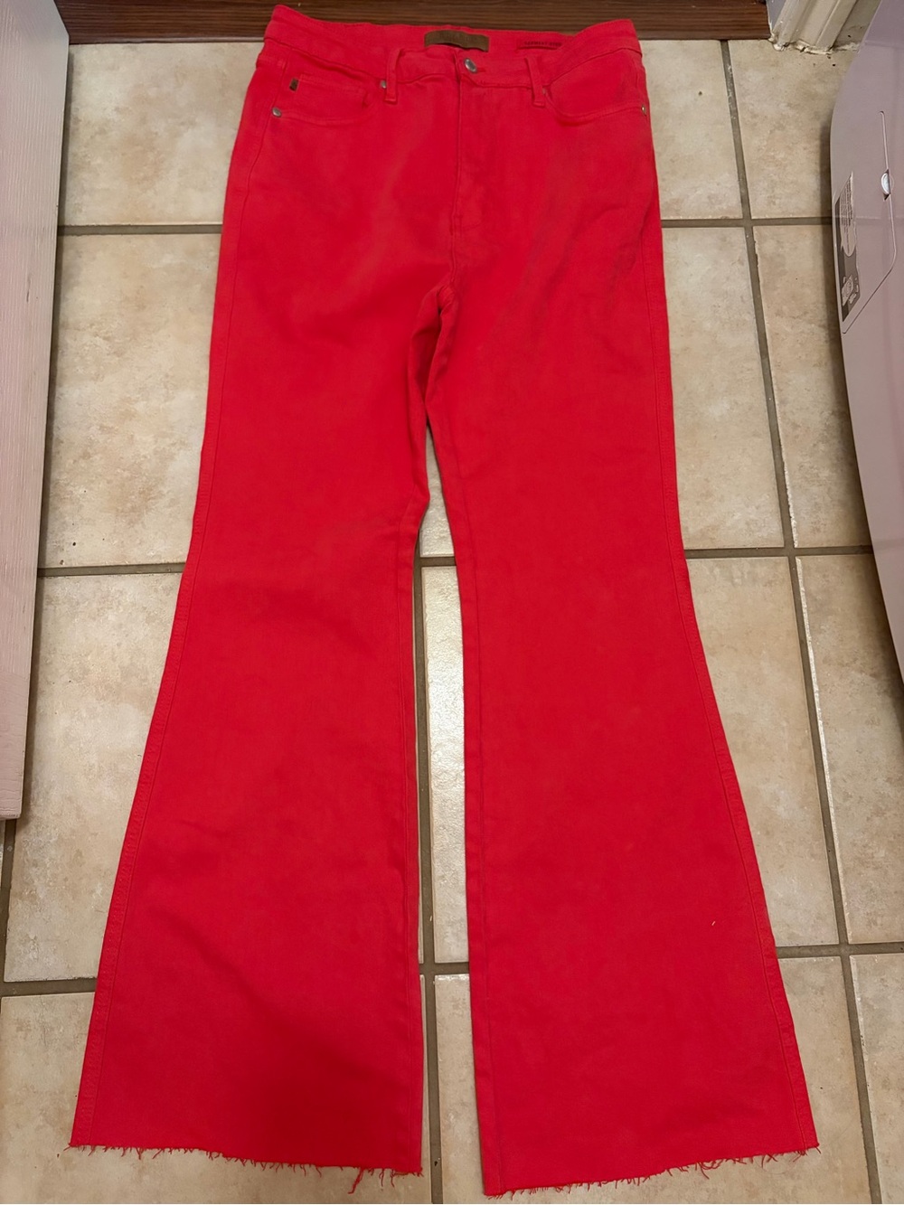 Womens Judy blue Red Flared Jeans